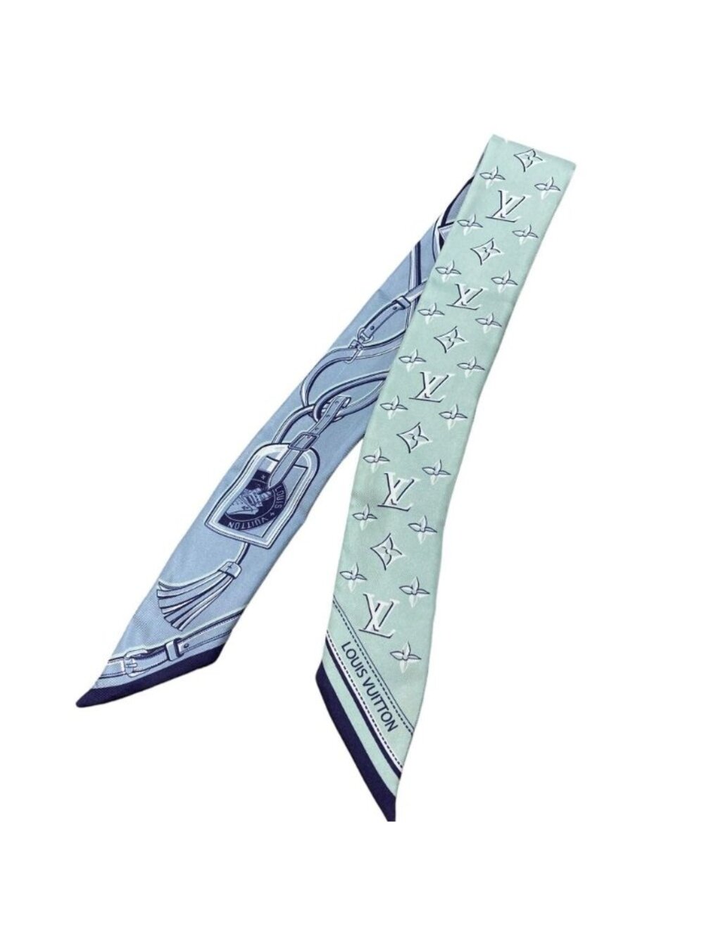 Louis Vuitton Nano Bandeau All That Strap Scarf Blue